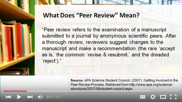 Screenshot from tutorial How to Find Three Peer-Reviewed Empirical Articles in PsycINFO